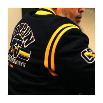Coppin St University Unisex Navy Blue Varsity Jacket