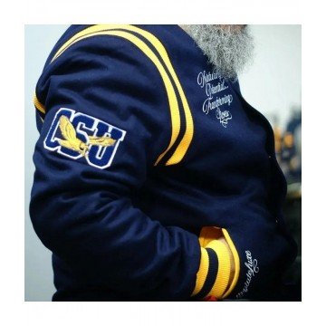 Coppin St University Unisex Navy Blue Varsity Jacket