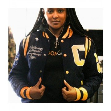 Coppin St University Unisex Navy Blue Varsity Jacket