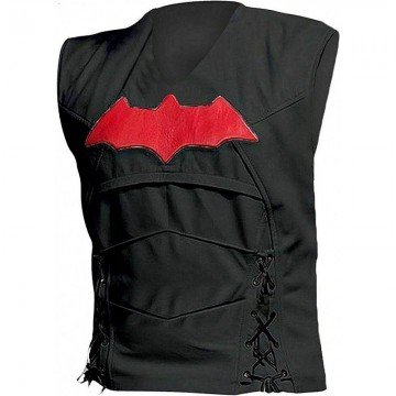 Arkham Knight Black Hooded Bat Style Vest and Jacket